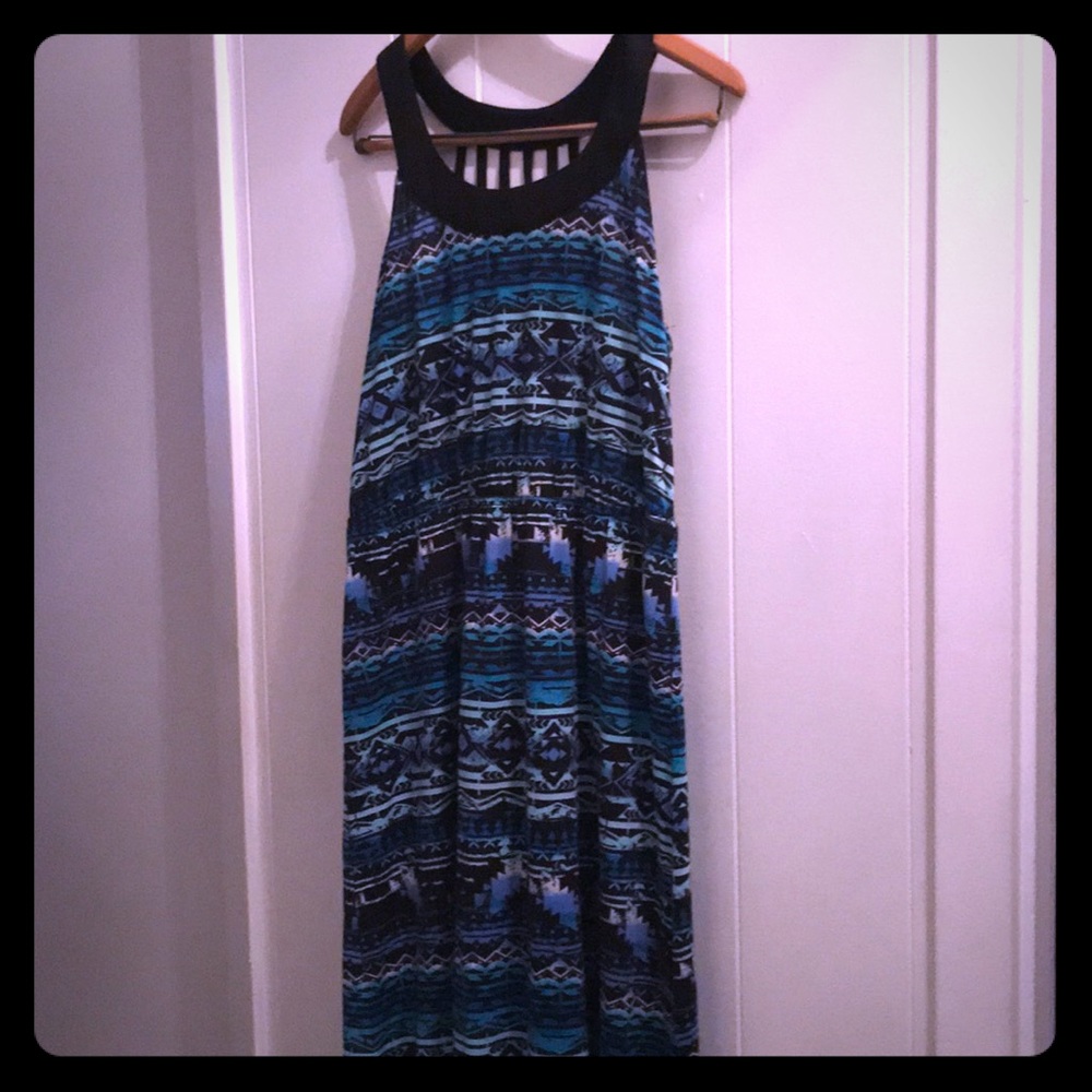 Aztec print maxi dress